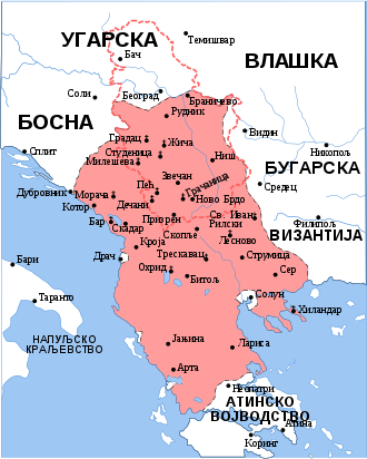 bug Serbian Empire in 14th century Dusanova